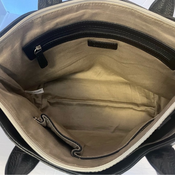 Gaggio Black Leather Tote Bag With Removable Inner Bag - Picture 5 of 7